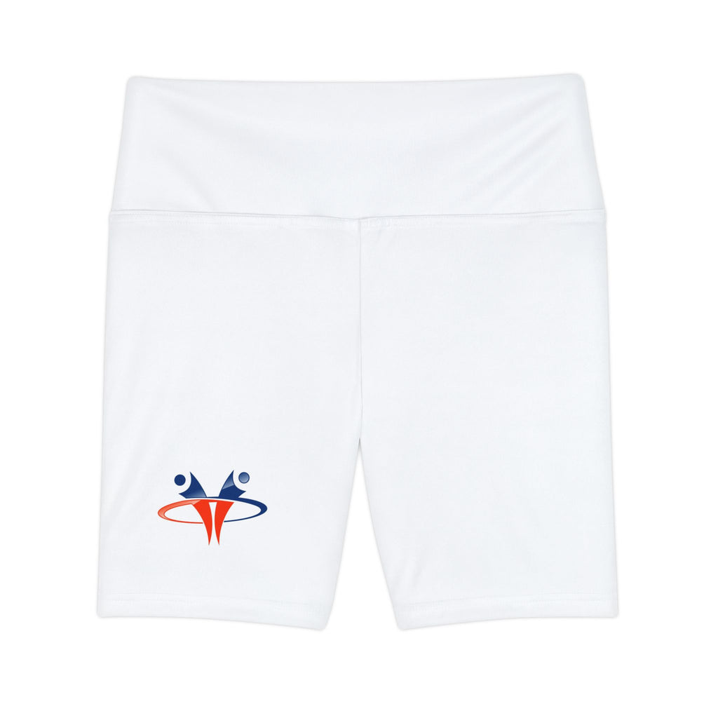 Women's Workout Shorts — Active Performance Yoga Biker Shorts with Small Logo