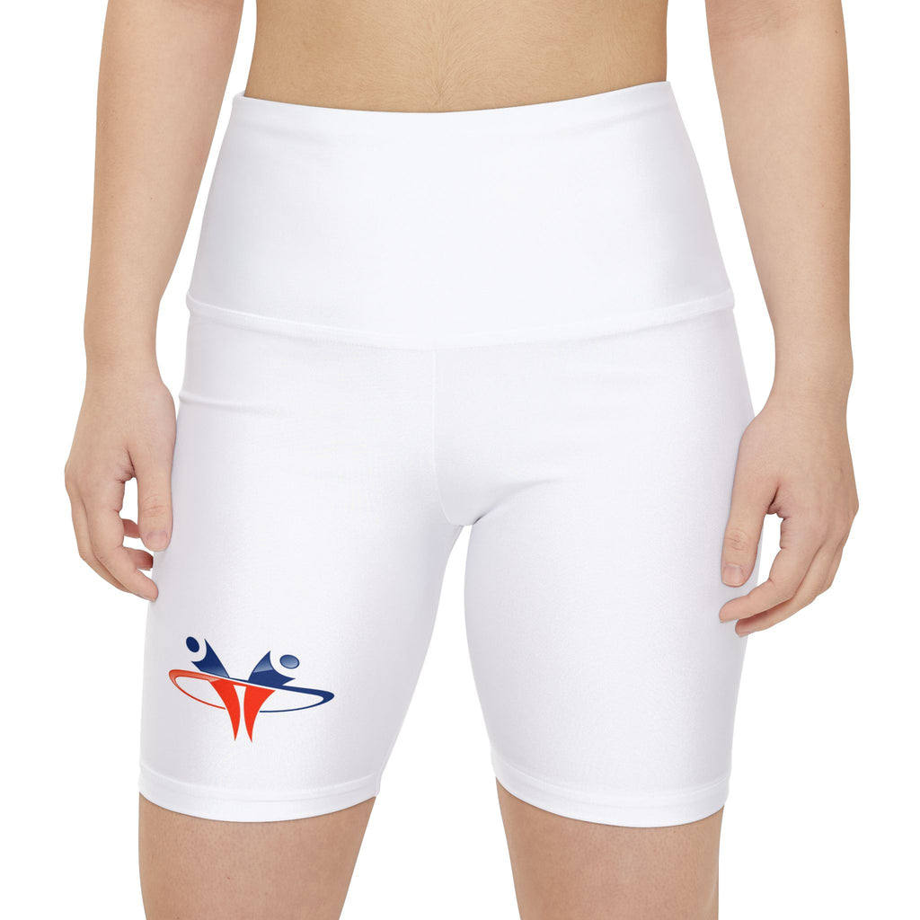 Women's Workout Shorts — Active Performance Yoga Biker Shorts with Small Logo