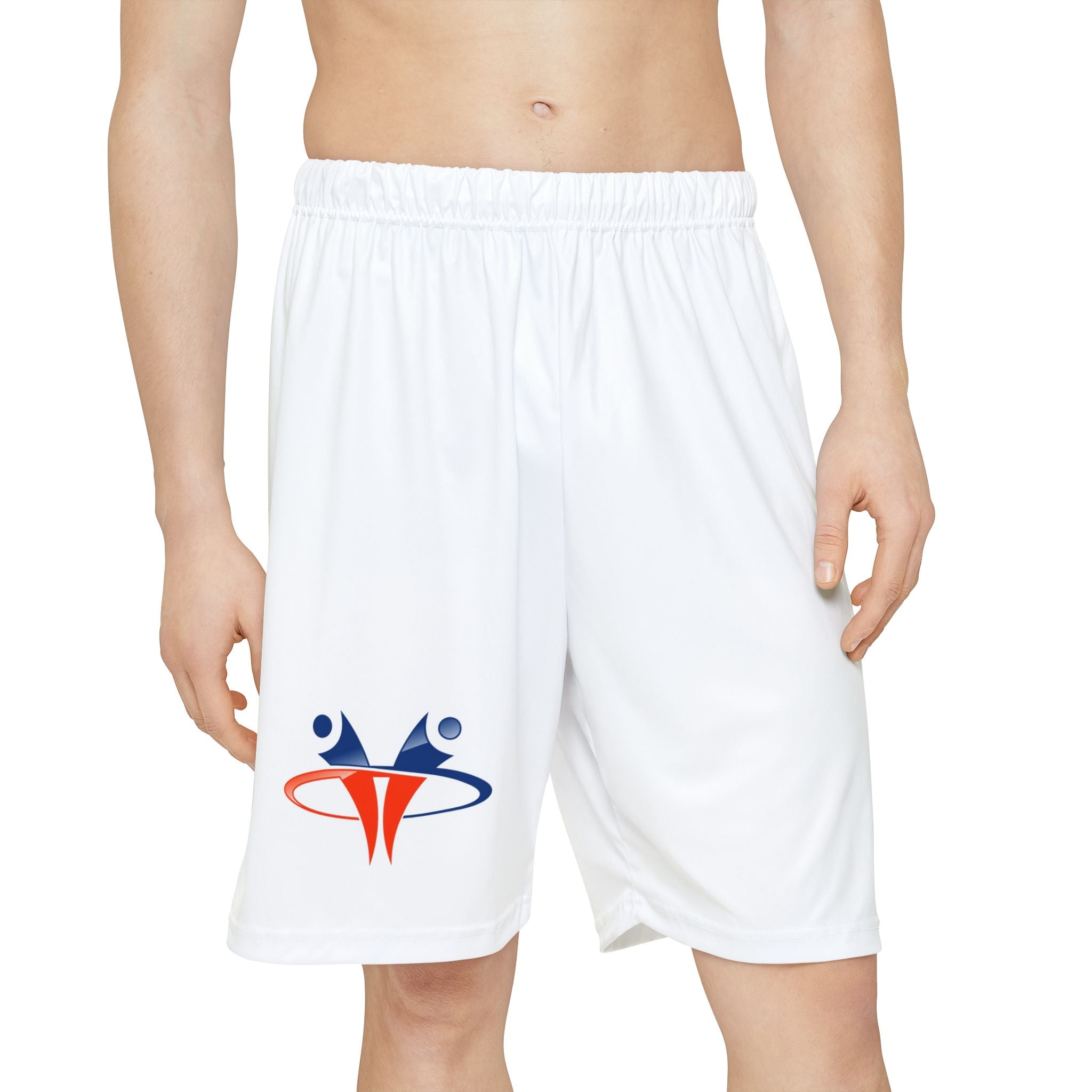 Athletic Basketball Shorts — Dynamic Hoop Player Graphic